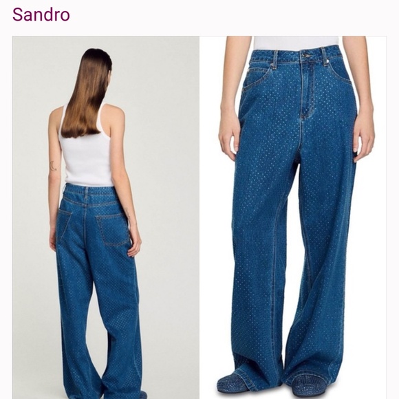 Sandro sequin jeans - Picture 2 of 3